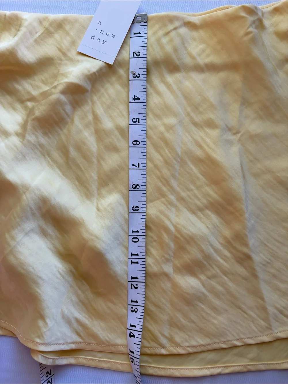 a new day Soft Yellow Satin Skirt NWT - Picture 5 of 5